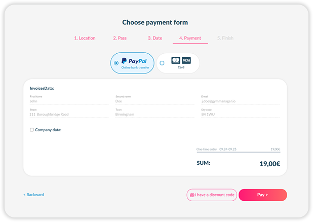 Payment method in the Client Panel