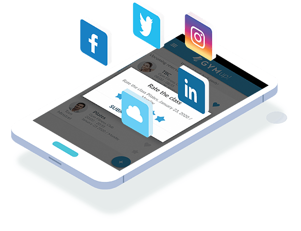 fitness social media in mobile app