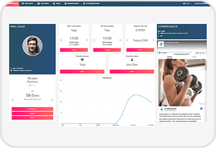 Rezerwacje online klubu fitness